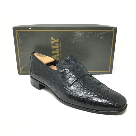 Men\'s Bally Slip On Loafers Dress Shoes Size 10 Black Full Genuine Alligator Bally | Shoes | Mens Bally Slip On Loafers Dress Shoes Size  main image 3